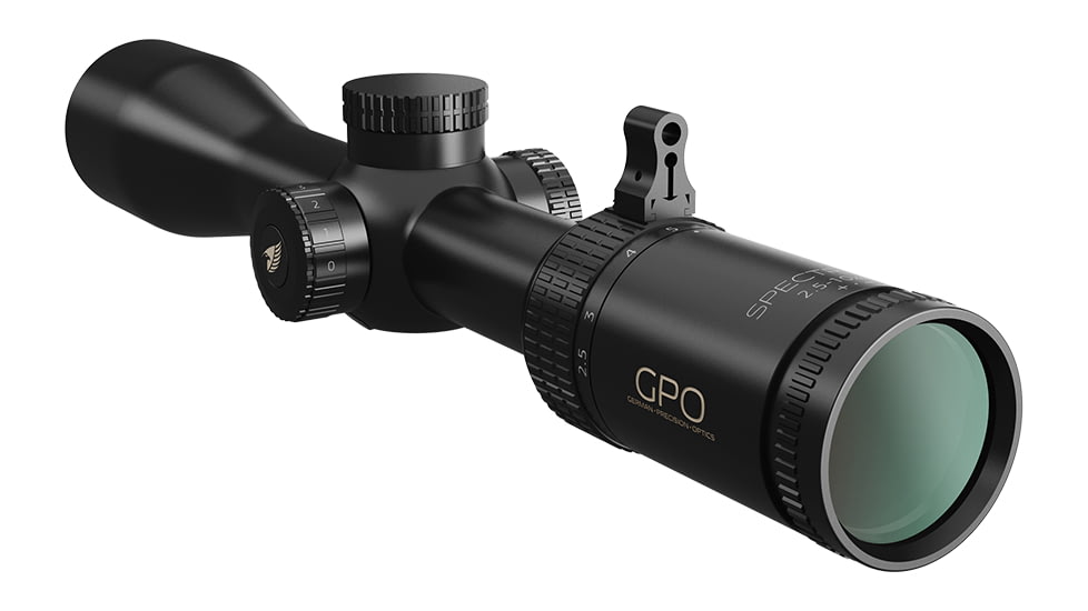 German Precision Optics SPECTRA 4x Rifle Scope, 2.5-10x44, 30mm Tube, G4 reticle, Black, RS420