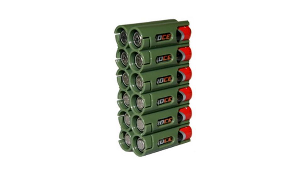 GG&amp;G Battery Caddy AA,Pack of 12,Green GGG-1362