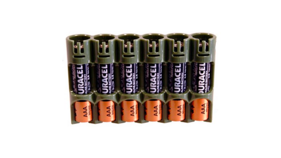 GG&amp;G Battery Caddy AAA,Pack of 6,Green GGG-1482