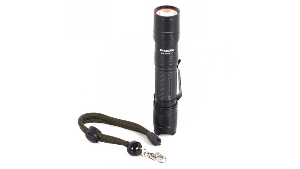 Greatlite Cree LED 800 Lumens E36 Rechargeable Flashlight, Black, EXPE36