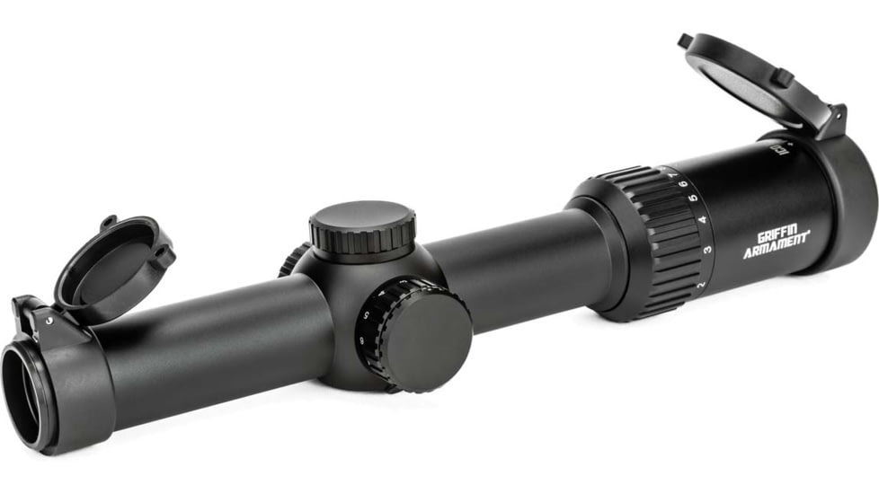 Griffin Armament ICO 1-8x28 Rifle Scope, First Focal Plane, MIL, Green, Black, 1-8ICO-CORG