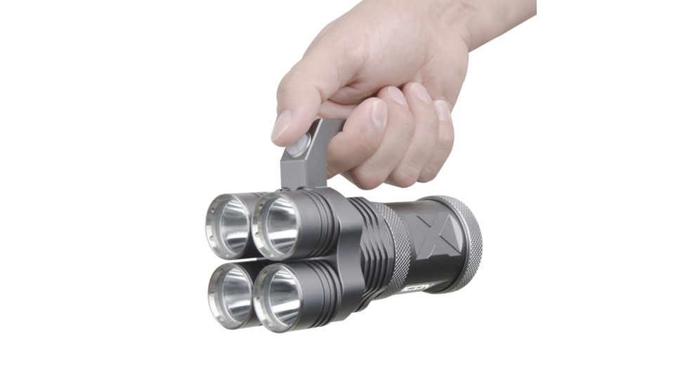 Guard Dog Security Icon - 3000 Lumen Waterproof Tactical Flashlight/Floodlight, 4 Functions, Battery Indicator, Silver TL-GDI3000