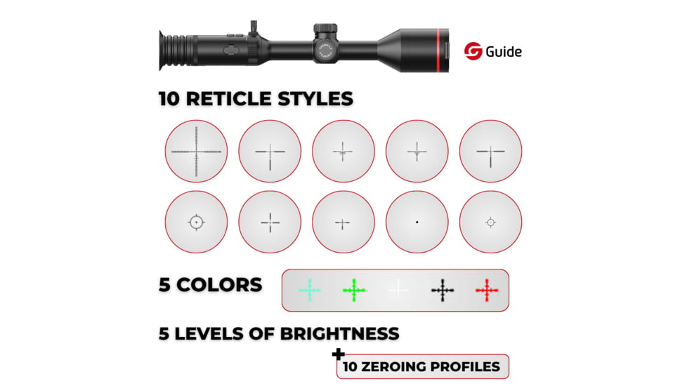 Guide USA TU650 LRF PRO 3.7-29.6x50mm 30mm Tube Thermal Rifle Scope