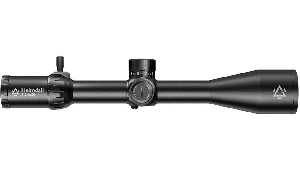 GUNNR Heimdall 6-24x50mm 30mm Tube Rifle Scope, Second Focal Plane, 1/8 MOA Reticle, Black, FFP-0624-50