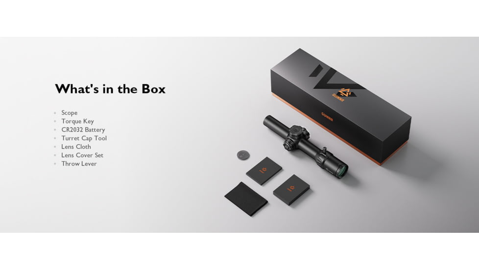 GUNNR Odin 1-6x28mm 34mm Tube FFP Rilfe Scope, Black, FFP162424