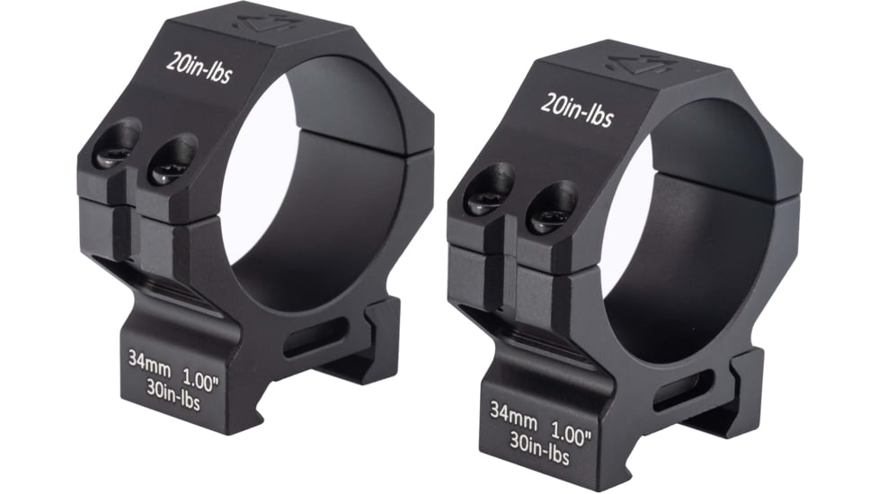 GUNNR Gulltoppr 34mm Riflescope Rings, 1in, Black, MON-FT01-34
