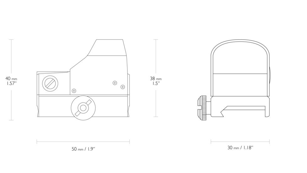 Hawke Sport Optics 1x Reflex 5 MOA Weaver Rail Red Dot Sight, Green 12131