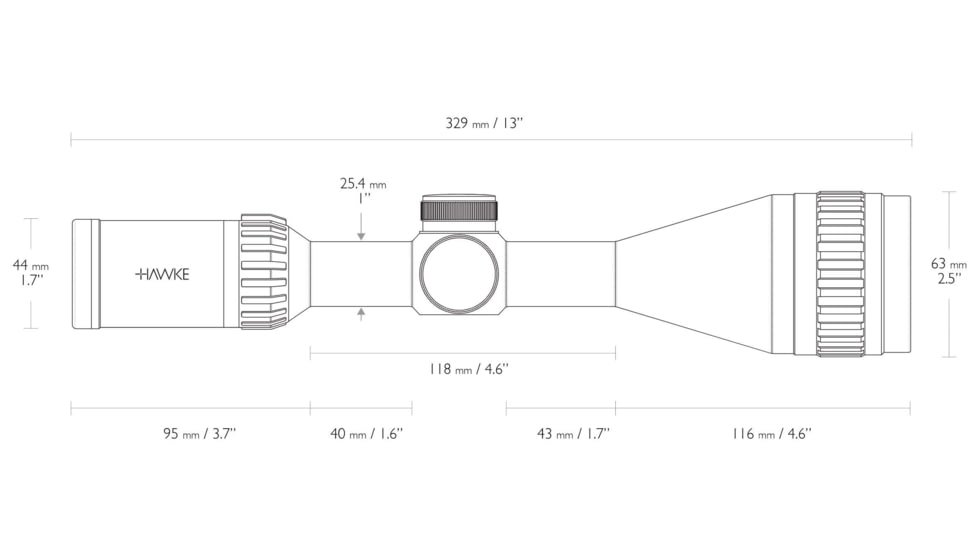Hawke Sport Optics Airmax EV Rifle Scope, 4-12x50mm AO, Second Focal Plane, AMX Reticle, Black, 13140
