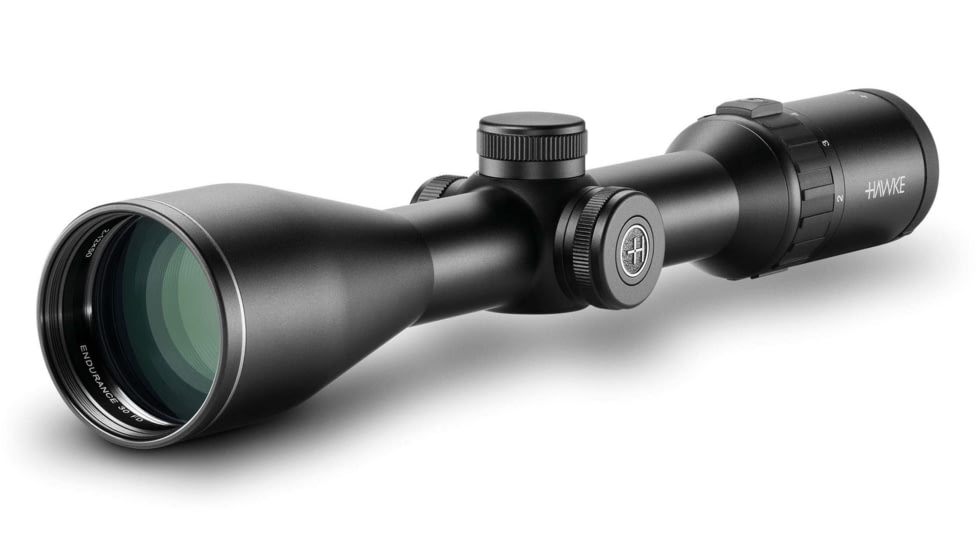 Hawke Sport Optics Endurance 30 WA Riflescope 2-12x50 - LR2 Fiber Dot, Black, 16415