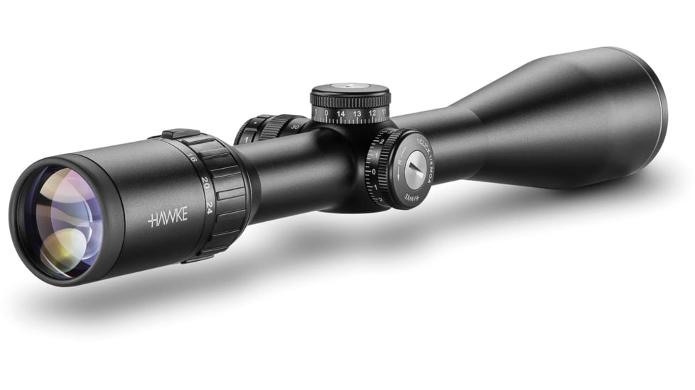 Hawke Sport Optics Endurance Rifle Scope, 6-24x50mm SF, 30mm Tube, SFP, .223/.308 IR Reticle, Black, 16361