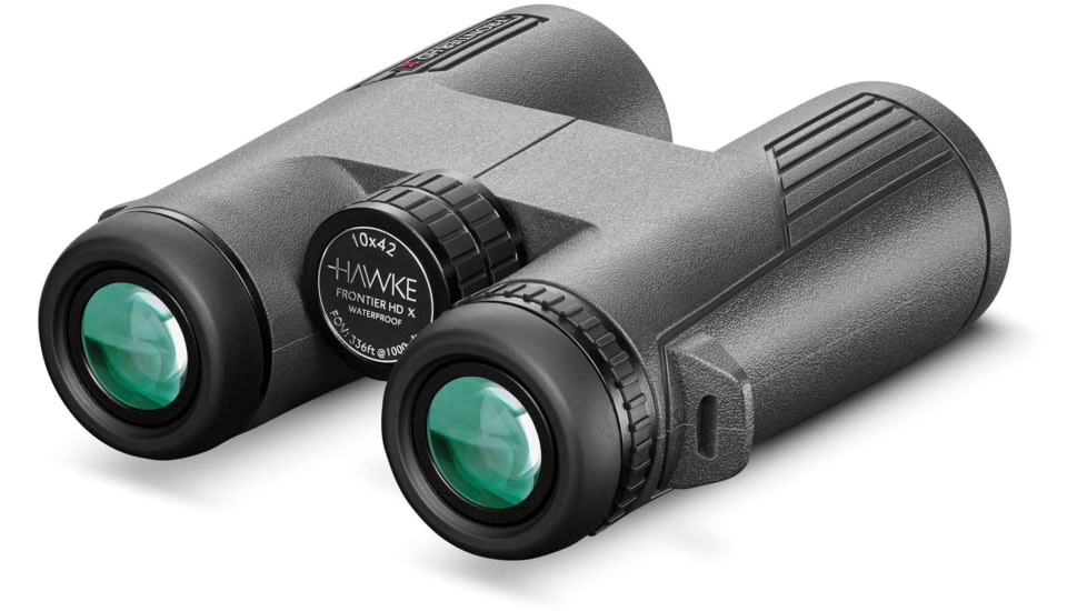 Hawke Sport Optics Frontier HD X 10x42mm Roof Prism Binocular, Rubber, Grey, 38013