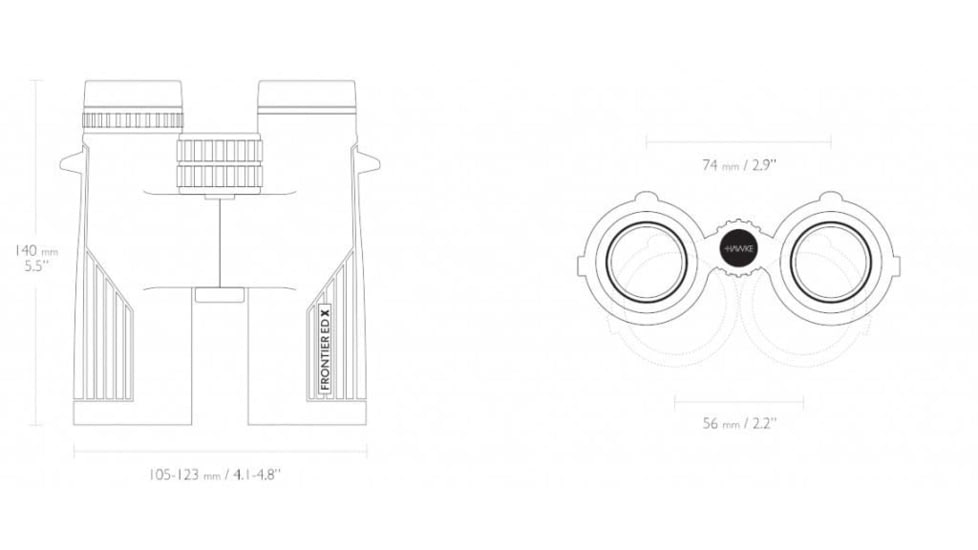 Hawke Sport Optics Frontier HD X 10x42mm Roof Prism Binocular, Grey, 38013