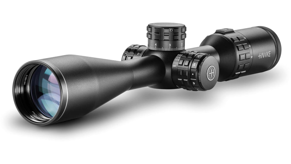 Hawke Sport Optics Frontier Rifle Scope, 4-20x44mm, 1in Tube, SFP, Mil Pro IR Reticle, Black, 18130