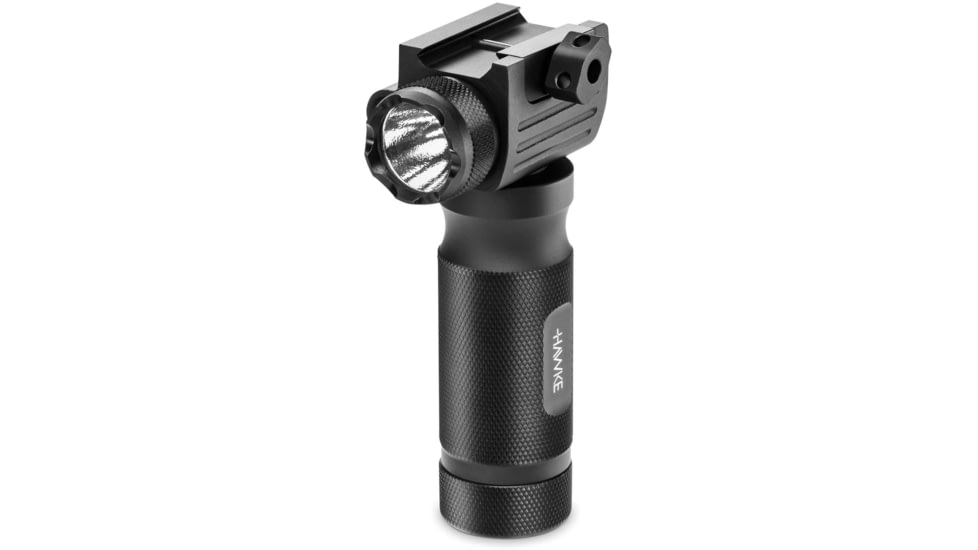 Hawke Sport Optics Red Laser/LED Flashlight Foregrip, CR123A, Red/White, Black, 43111