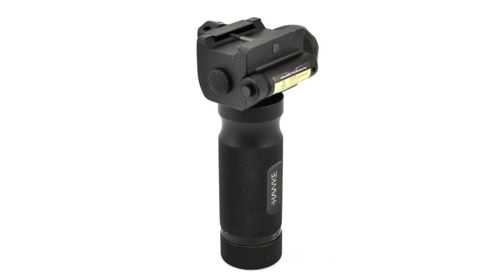 Hawke Sport Optics Red Laser/LED Flashlight Foregrip, CR123A, Red/White, Black, 43111