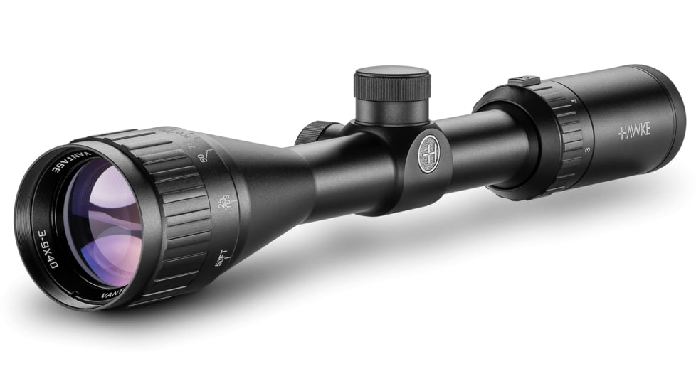 Hawke Sport Optics Vantage Rifle Scope, 3-9x40mm AO, 1in, SFP, Mil Dot Reticle, Black, 14123