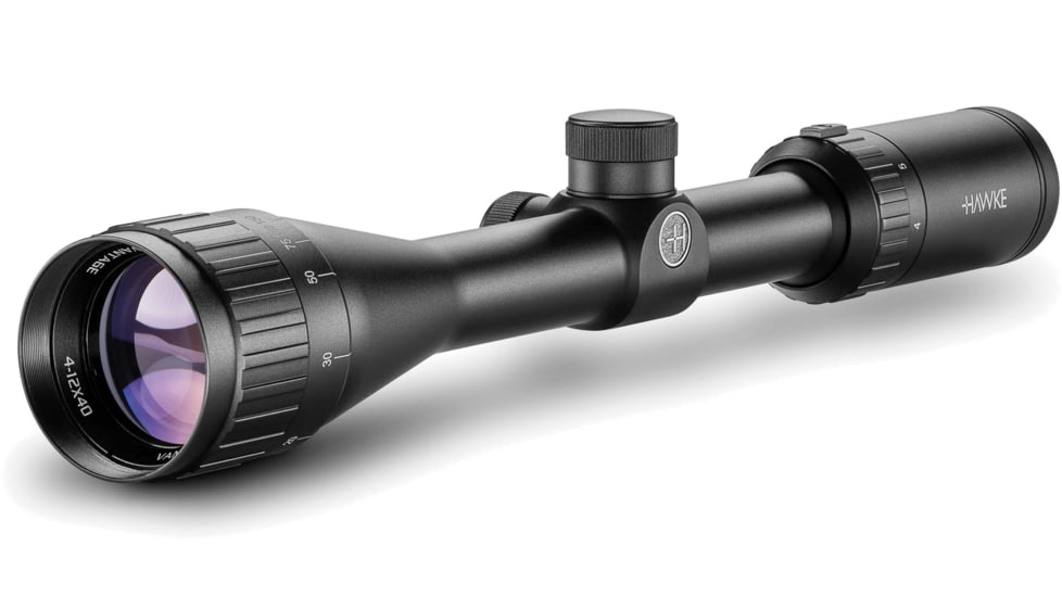 Hawke Sport Optics Vantage Rifle Scope, 4-12x40mm AO, 1in Tube, SFP, 30/30 Duplex Reticle, Black, 14140
