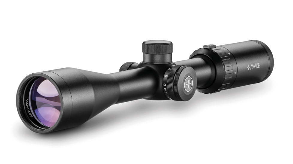 Hawke Sport Optics Vantage IR Rifle Scope, 3-9x40mm, 1 inch Tube, Second Focal Plane, L4A Dot Reticle, Black, 14218