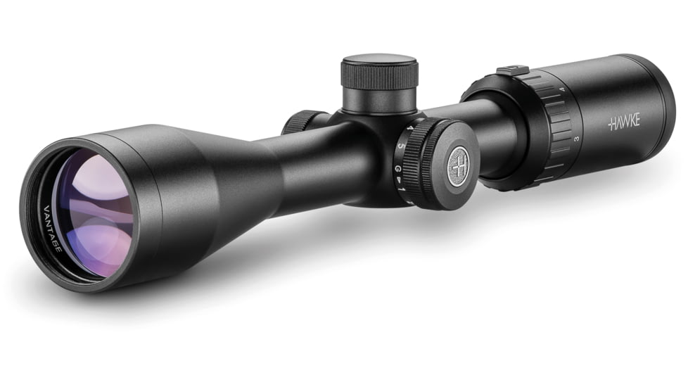 Hawke Sport Optics Vantage Rifle Scope, 3-9x40mm, 1in, SFP, Straight-Wall Marksman Reticle, Black, 14217