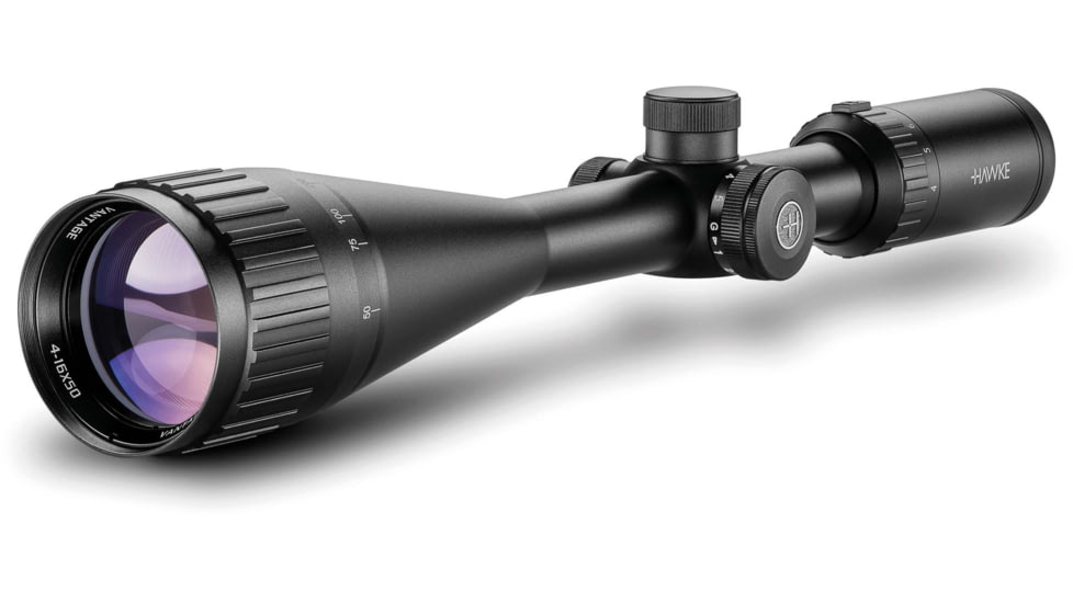 Hawke Sport Optics Vantage Rifle Scope, 4-16x50mm AO, 1in Tube, SFP, .17 HMR IR Reticle, Black, 14261