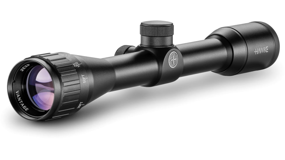 Hawke Sport Optics Vantage Rifle Scope, 4x32mm AO, 1in, SFP, Mil Dot Reticle, Black, 14102