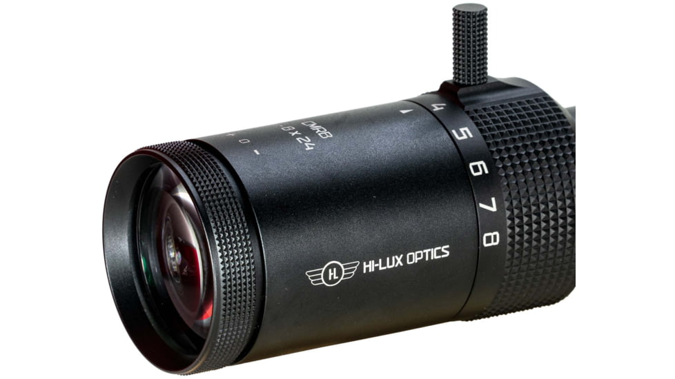 Hi-Lux Optics Close to Medium Range 1-8x24mm Rifle Scope, 30mm Tube, Second Focal Plane, True Daylight Bright Reticle, Matte Black, CMR18X24-R