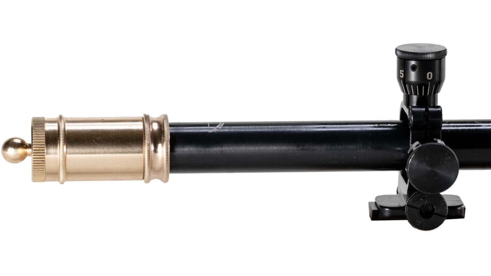 Hi-Lux Optics Malcolm 6X Two Tone Short Rifle Telescope Adjustable Parallax, BPCR Mounts, Crescent Cuts, Matte Black, Brass, M634183BP