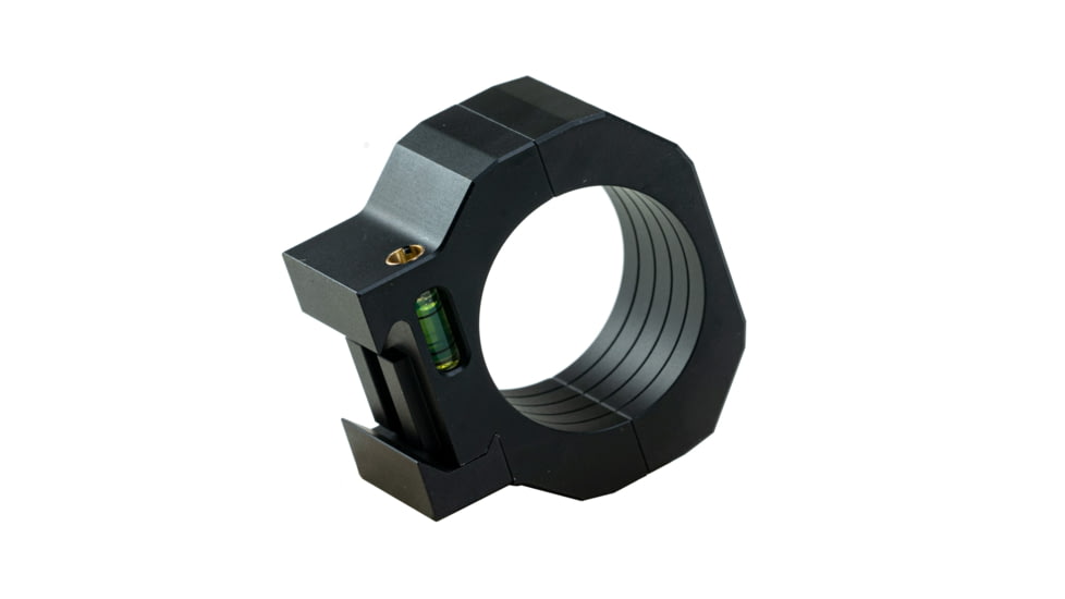 Hi-Lux Optics Max-Tac Precision Scope Rings, 34mm Diameter, 1.00in Tall, 7075-T6, Bubble Level, Matte Black, MR34-M