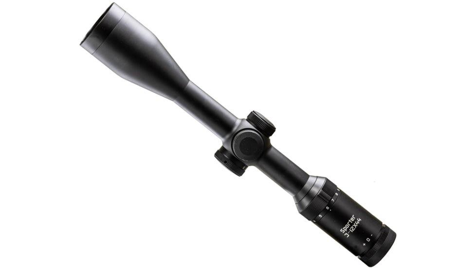 Hi-Lux Optics Sporter 3-12x44mm Rifle Scope, 1in Tube, Side Focus, 1/4 MOA Capped Turrets, Duplex Reticle, Matte Black, SPG312X44D