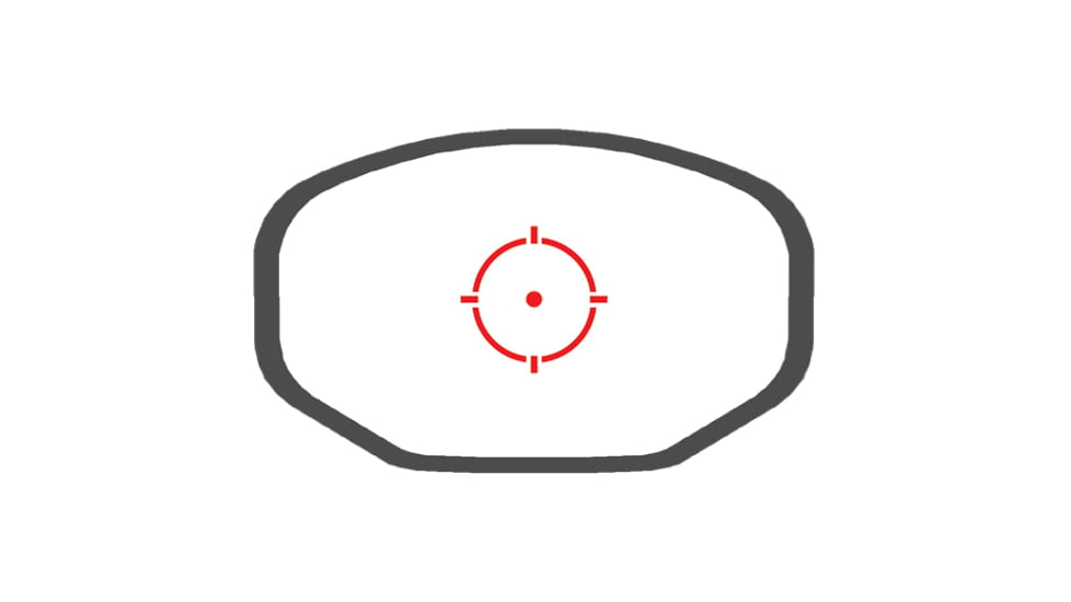 Hi-Lux Optics Tac-Dot 1x 28x19mm Open Reflex Red Dot Sight, 3 MOA Dot, 32 MOA Segmented Circle, Matte Black, TD-3C