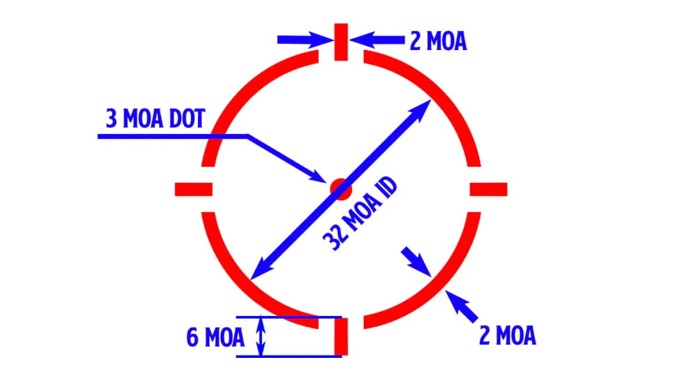 Hi-Lux Optics TD-3E Enclosed Reflex Red Dot Sight, 1x, 20x16 mm, Multiple Reticle, Matte Black, Small, TD-3E