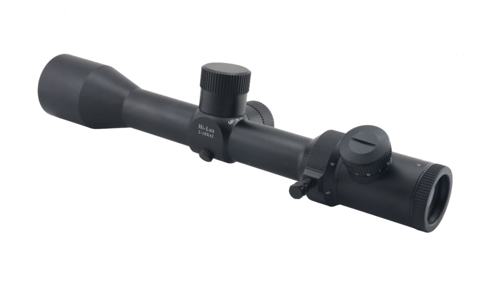 Hi-Lux PentaLux TAC-V SFP 2-10x42 Rifle Scope w/ Green Illuminated Ranging Reticle, 30mm Tube, Matte Black, TAC-V SFP210X42
