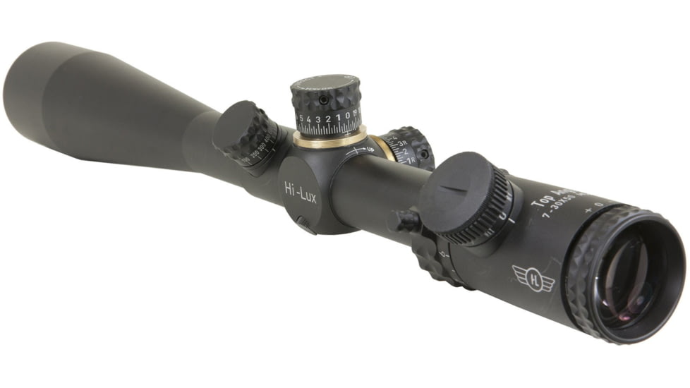 Hi-Lux Top-Angle 7-30x 50mm w/ Green Illuminated MOA Ranging Reticle and Framing Scale, Black, Small, TP730X50MOA