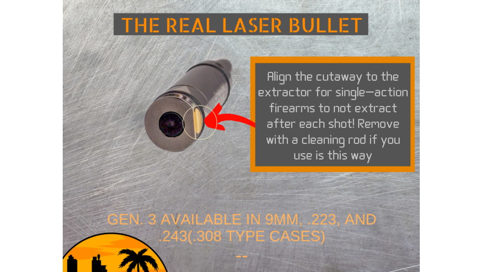 Hits Arms Laser Trainer, .243/.308 Winchester, Metallic Silver, 2430