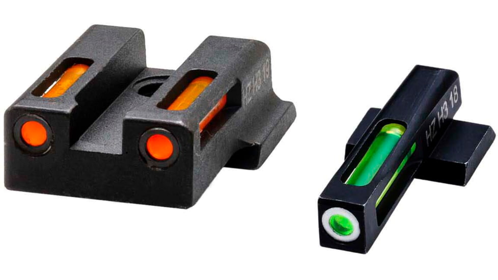 HiViz LiteWave H3 Tritium/Litepipe Pistol Night Sight Set - Fits Smith &amp; Wesson M&amp;P 380 Shield EZ/ M&amp;P 9 Shield EZ