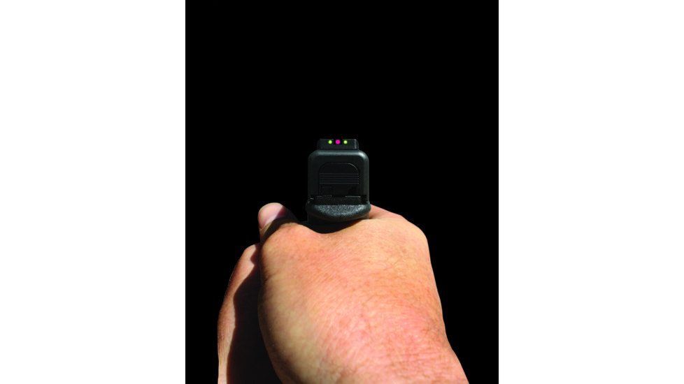 Hiviz Tritium Nitesight Set for Glock 45 ACP/10mm/45 GAP, Green W/White Outline, GLN129