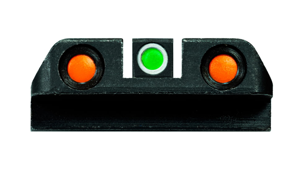 HiViz Green/Orange Litepipes w/White Front Ring, Black, TRN421