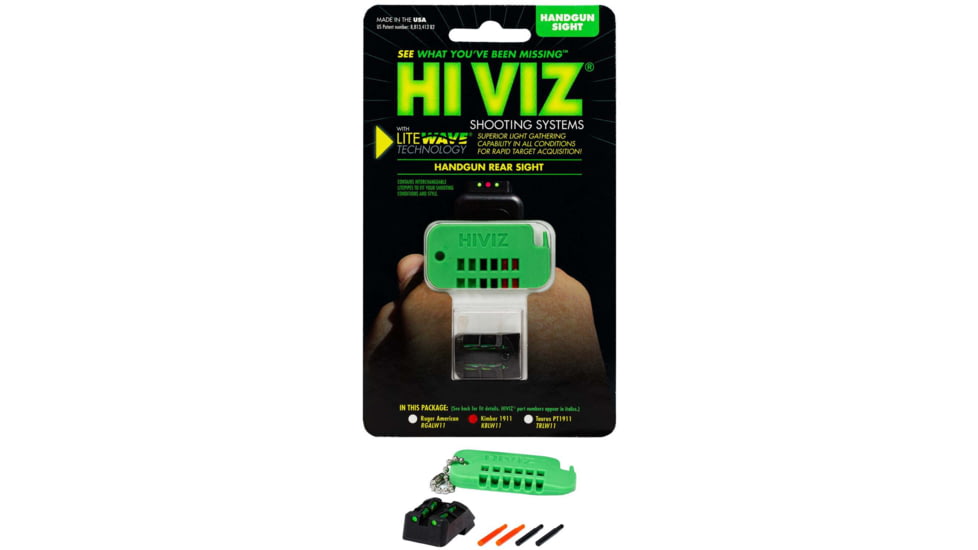 HiViz LITEWAVE Illuminated Rear Sight, Interchangeable