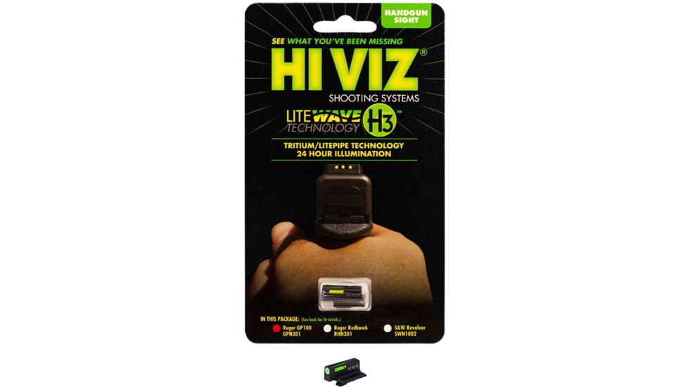 HiViz Ruger Litewave H3 Tritium/Litepipe Front Sight