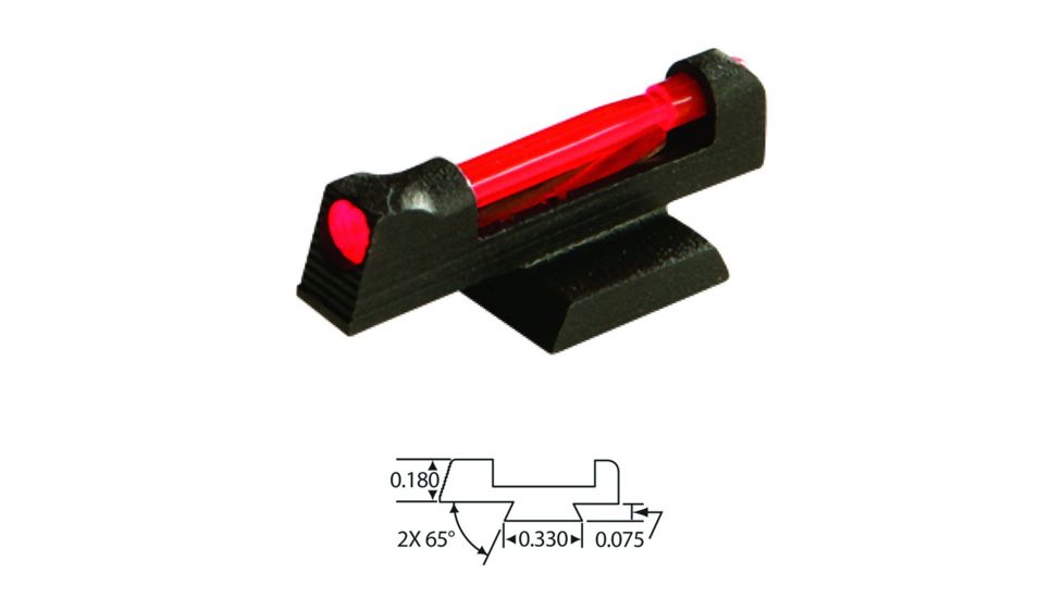 Hiviz NV1911, Novak 1911 Front Sight, Red/Green NV1911