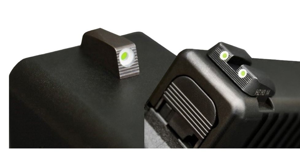 Hiviz LC9N121 Tritium Nitesight Set Ruger LC9/LC380 Green W/White Outline