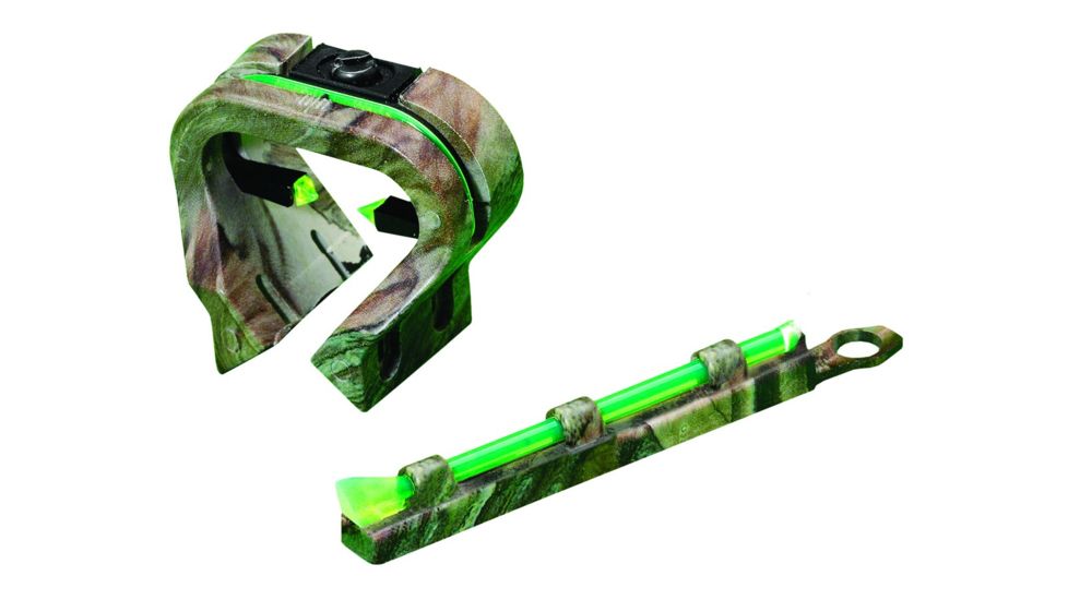 HIVIZ TriViz - Camo - Front and rear shotgun sight system., Green TT1001-CM
