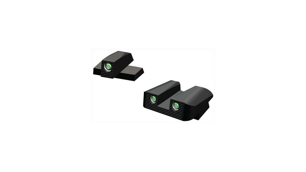 Hiviz Tritium Nitesight Set Springfield XD/XDM, Not 5.25, Green W/White Outline, XDN121