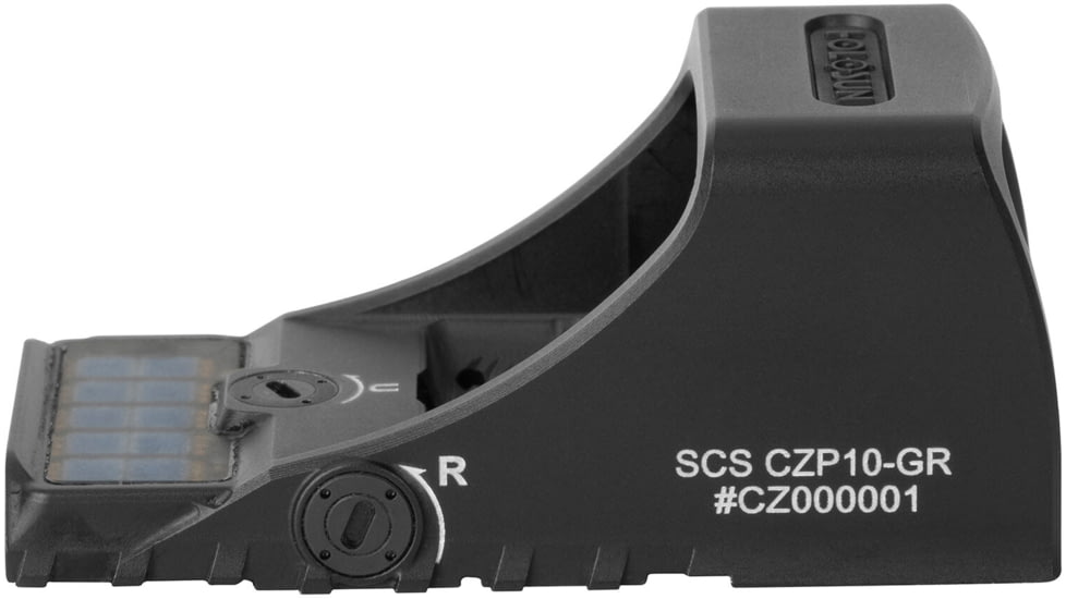 Holosun Carry CZ P10 Solar Charging 1x0.9 Green Dot Sight, Multi Reticle, Black, SCS-P10-GR