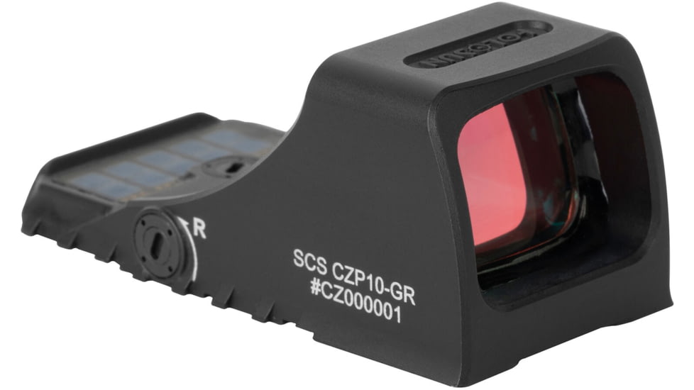 Holosun Carry CZ P10 Solar Charging 1x0.9 Green Dot Sight, Multi Reticle, Black, SCS-P10-GR