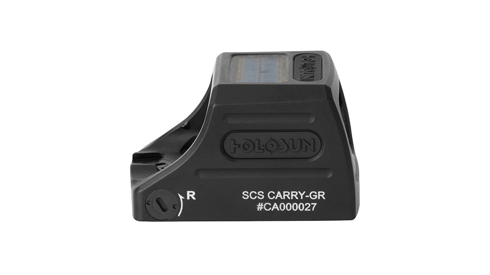 Holosun Carry Solar Charging 1x Green Dot Sight, Multi Reticle, Black, SCS-CARRY-GR