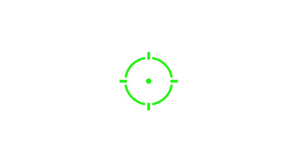 Holosun Elite 65 MOA Circle / 2 MOA Dot Reticle Green LED Dot Sight, Black, HE515GM-GR Elite