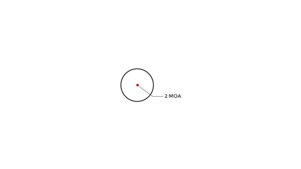 Holosun EPS Enclosed Pistol Sight, 2 MOA, Red Reticle, Black, EPS-RD-2