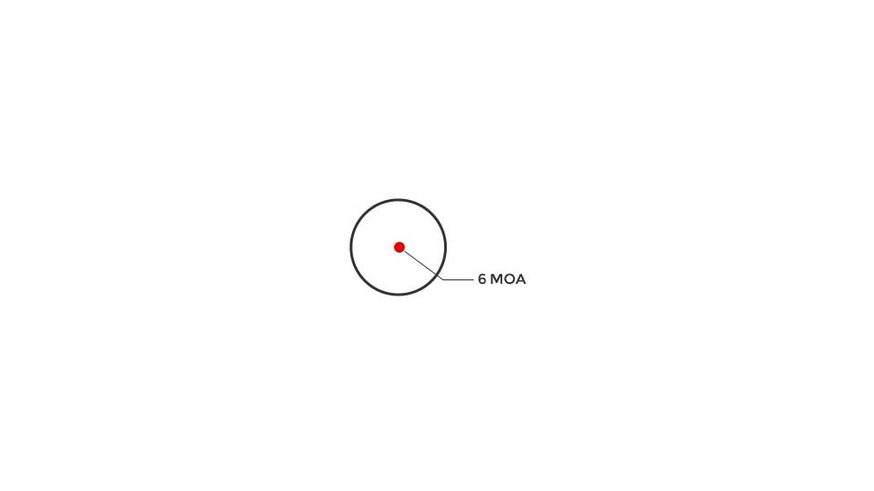 Holosun EPS Enclosed Pistol Sight, 6 MOA, Red Reticle, Black, EPS-RD-6
