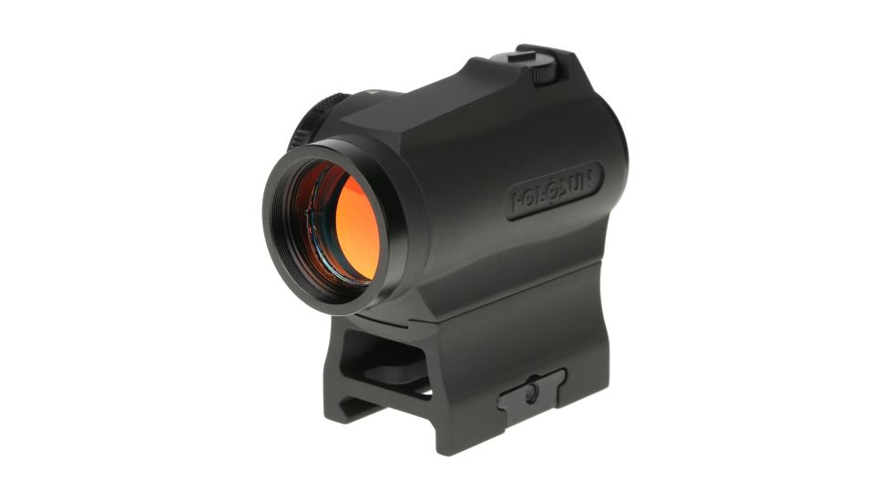 Holosun HS503R Classic Series Red Dot Sight, 1x, 2 MOA Dot/65 MOA Ring, CR2032 Battery, Black, HS503R